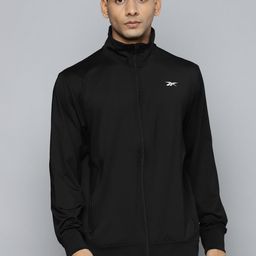 Reebok Men Black Solid Training Sporty Jacket-picture-15