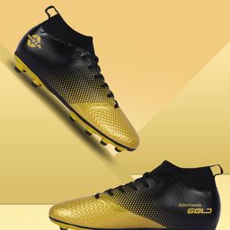 NIVIA Unisex Ashtang Gold Football Shoes-43