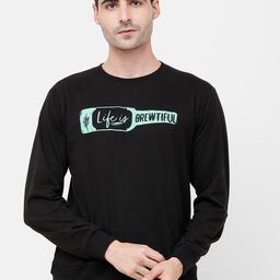 MADSTO Men Black Printed Sweatshirt-image-95