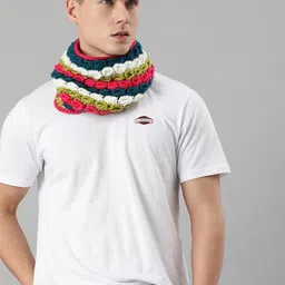Magic Needles Unisex Multicoloured Handmade Knitted Scarf-23