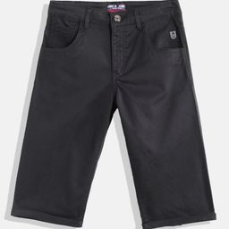 Gini and Jony Boys Black Solid Shorts-image-48