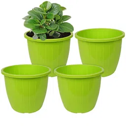 Kuber Industries Green 4 Pcs Flower Planters-19