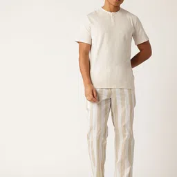 ETC Men Striped Pure Cotton Night Suit-image-89