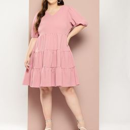 Sztori Plus Size Fit & Flare Tiered Mini Dress-picture-42