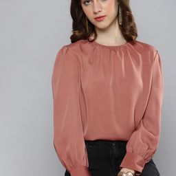 Chemistry Canyon Rose Puff Sleeved Regular Top-image-70