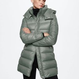 MANGO Women Sustainable Longline Puffer Jacket-45