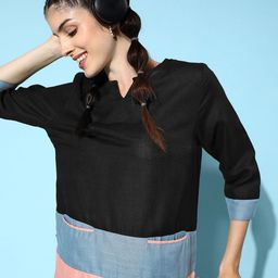 Bannos Swagger Colourblocked Top With Trousers-image-40