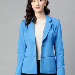 Purple State Women Slim-Fit Single-Breasted Casual Blazer-30