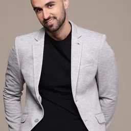 Nautica Self Design Textured Single-Breasted Casual Blazer-picture-15