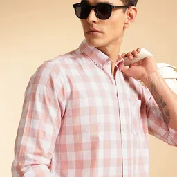French Connection Checked Pure Cotton Casual Shirt-image-4