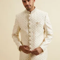 Manyavar Mirror Embellishments Sherwani Set-image-18