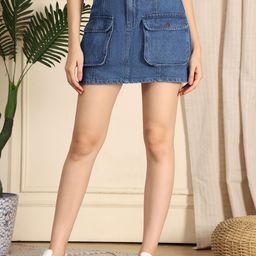 PUELLA Above Knee Length A-line Cargo Skirt-image-35