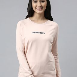 Enamor Women Peach-Coloured Printed Sweatshirt-image-67