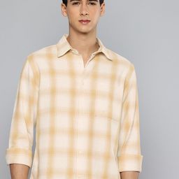 Flying Machine Pure Cotton Checked Textured Shirt-picture-42