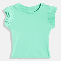 Eteenz Girls Premium Cotton Flutter Sleeve Top-image-102
