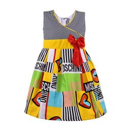 Wish Karo Girls Red & Yellow Printed Fit and Flare Dress-25
