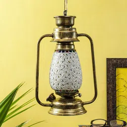 Devansh White Solid Traditional Hanging Ceiling Lantern-8