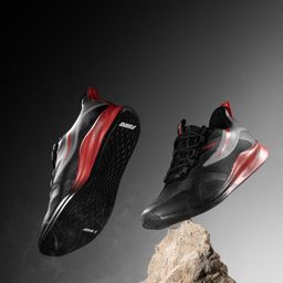 FURO by Red Chief Men Black Mesh Running Shoes-picture-52