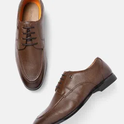 Van Heusen Men Textured Leather Formal Derbys-image-97