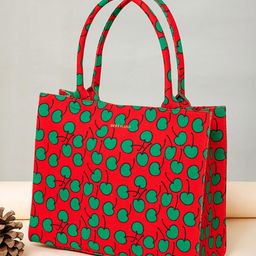 Berrylush Graphic Printed Structured Tote Bag-picture-26