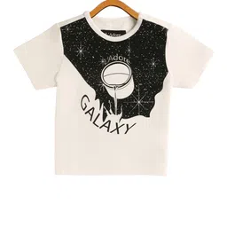 LAdore Kids White Printed Round Neck T-shirt-image-25