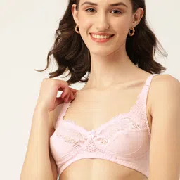 DressBerry Pink Floral Lace Insert Everyday Bra-image-33