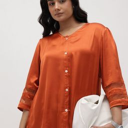 The Roadster Lifestyle Co. Plus Size Satin Top-image-82