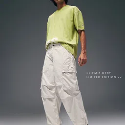 Flying Machine Men Orry X Cobain Parachute Cargo Pants-image-36