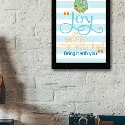 TIED RIBBONS Black & Blue Solid Inspirational Typographic Wall Art-image-32