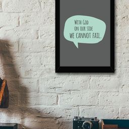 TIED RIBBONS Black & Grey Solid Inspirational Typographic Wall Art-13