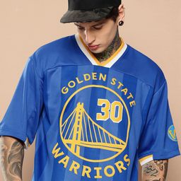 NBA Typography Printed Drop-Shoulder Sleeves Football T-Shirt-picture-56