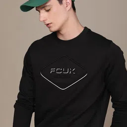 FCUK Round Neck Brand Logo Embossed Detail Sweatshirt-picture-22
