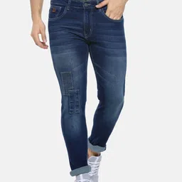 Campus Sutra Men Blue Slim Fit Mid-Rise Clean Look Jeans-picture-3