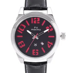 maxima Men Leather Straps Analogue Watch 49360LAGI-14