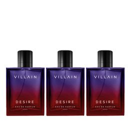 VILLAIN Men Set of 3 Long Lasting Desire Eau De Parfum - 100ml Each-20