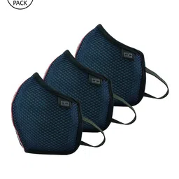Tommy Hilfiger Adults Navy Blue Pack of 3 Reusable 4 Layer Protective Outdoor Masks-picture-48