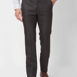 Raymond Men Textured Slim Fit Formal Trousers-image-68