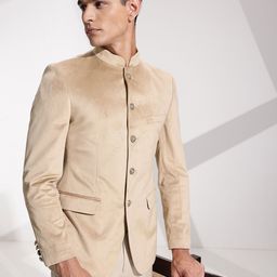 INVICTUS Mandarin Collar Slim Fit Party Bandhgala Blazers-picture-43