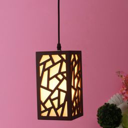 Aesthetic Home Solutions Brown Self Design Rectangular Hanging Light-image-61