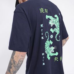 glitchez Urban Touch Graphic Printed Relaxed Fit T-shirt-image-29
