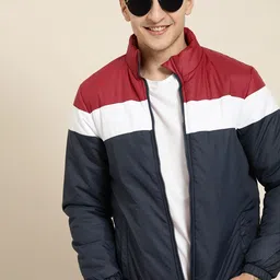 HERE&NOW Men Striped Padded Jacket-image-50