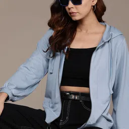 Roadster Women Solid Hooded Sweatshirt-image-35
