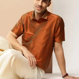 INVICTUS Spread Collar Festive Onam Shirt-image-53