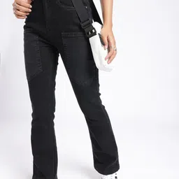 glitchez Women Straight Fit Pocket Detailing Stretchable Jeans-picture-3