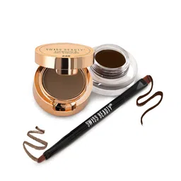 SWISS BEAUTY 3-in-1 Super Pigmented & Water-Resistant Eyebrow & Gel Eyeliner 7g - Brown 02-52