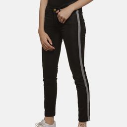 Campus Sutra Women Black Slim Fit Mid-Rise Clean Look Stretchable Jeans-image-27