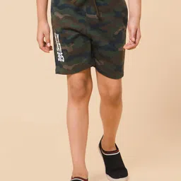 Alan Jones Boys Mid-Rise Camouflage Printed Shorts-image-65