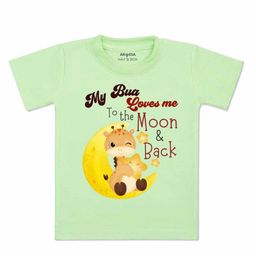 Arvesa Kids Bua Love To Moon & Back Printed Tshirt-image-40