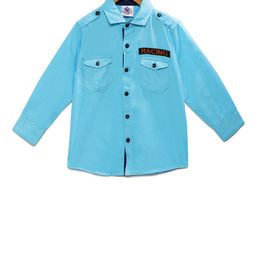TONYBOY Boys Blue Regular Fit Solid Casual Shirt-image-46
