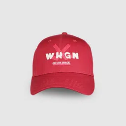 WROGN Unisex Red Printed Pure Cotton Baseball Cap-image-26